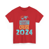 Family Cruise 2024 Travel T-Shirt - Red