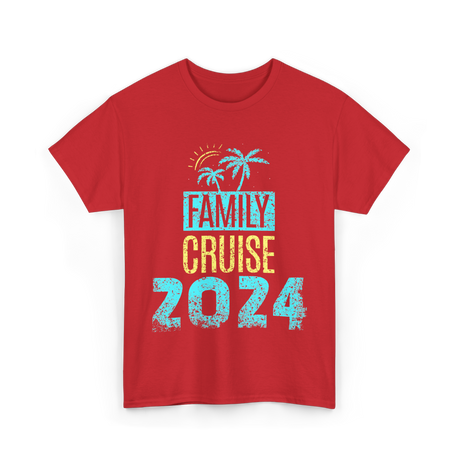 Family Cruise 2024 Travel T-Shirt - Red