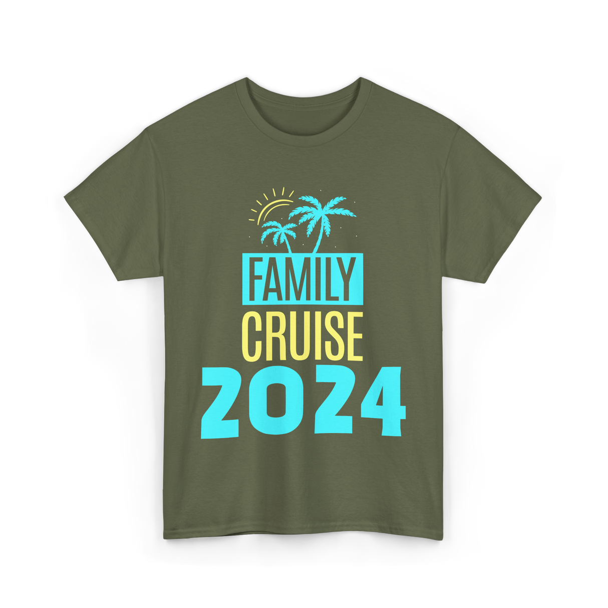 Family Cruise 2024 Travel Vacation T-Shirt - Military Green