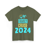 Family Cruise 2024 Travel Vacation T-Shirt - Military Green