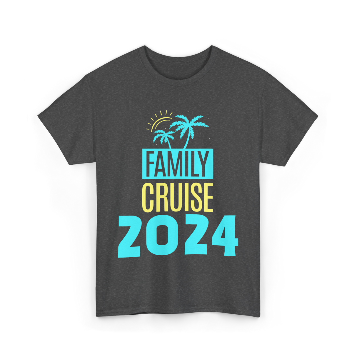 Family Cruise 2024 Travel Vacation T-Shirt - Dark Heather