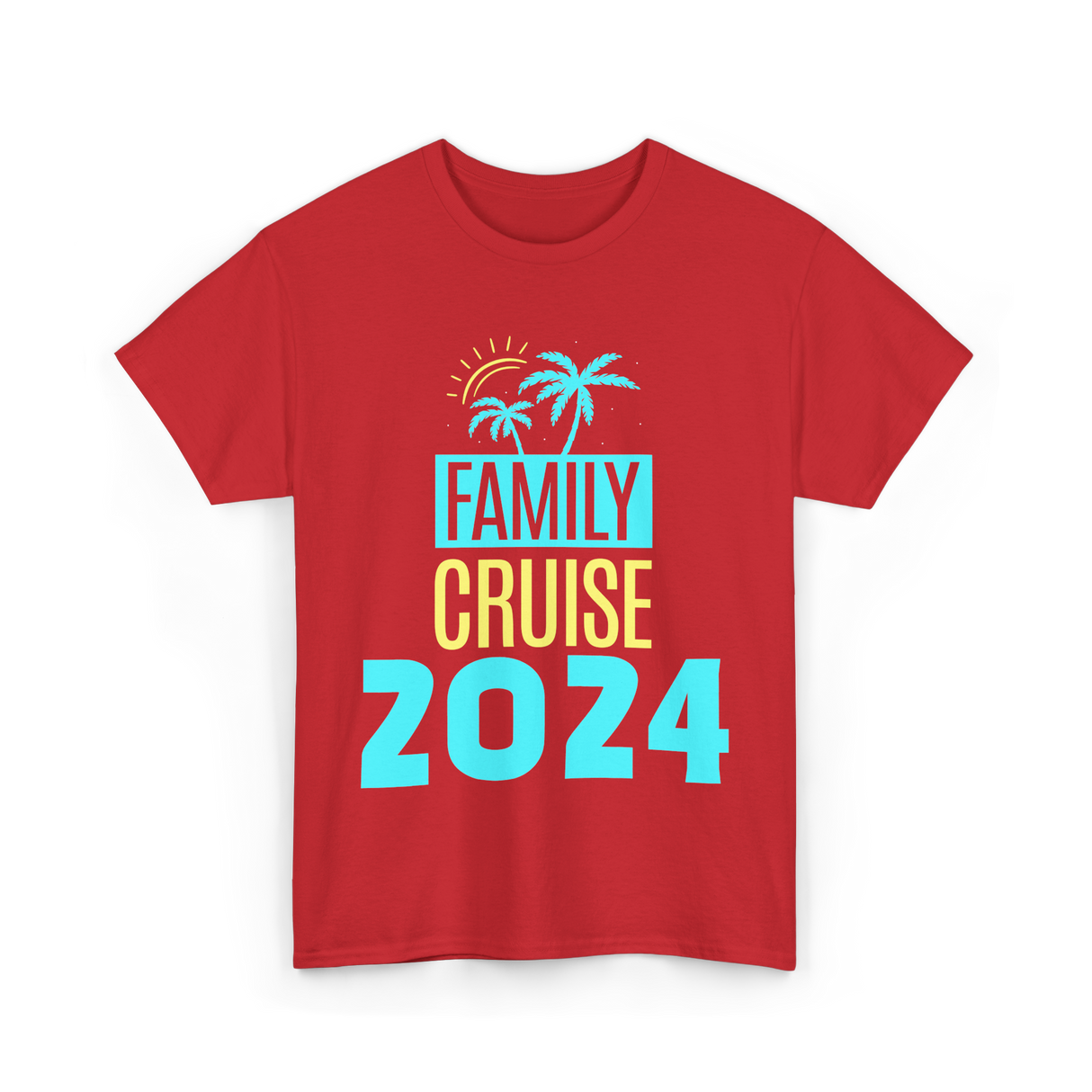 Family Cruise 2024 Travel Vacation T-Shirt - Red