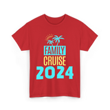 Family Cruise 2024 Travel Vacation T-Shirt - Red