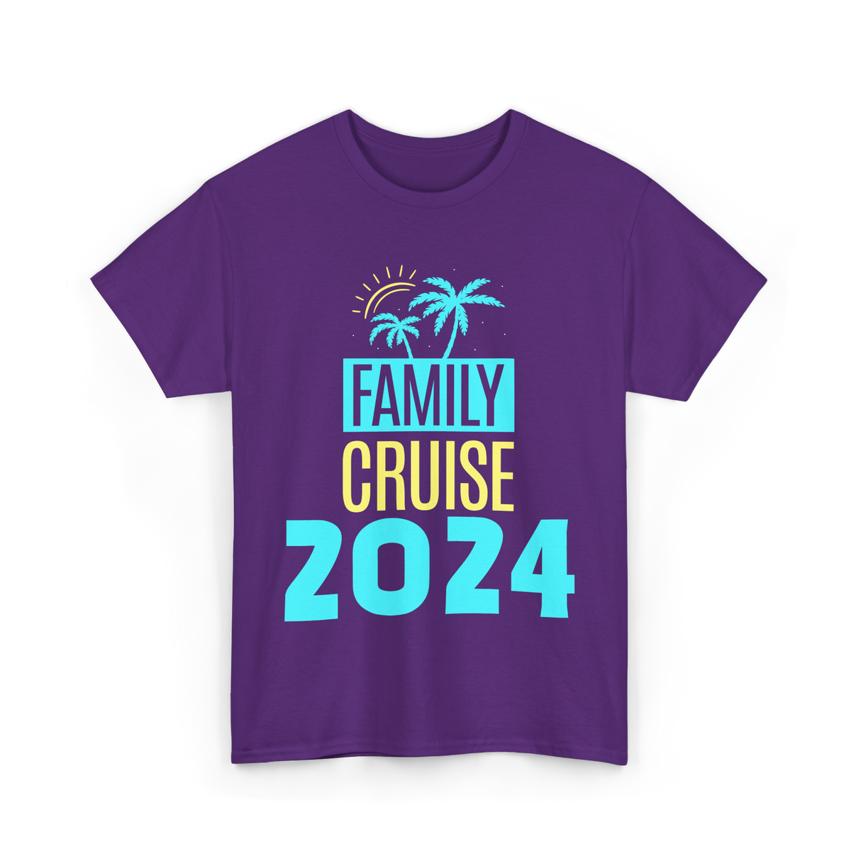 Family Cruise 2024 Travel Vacation T-Shirt - Purple