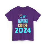 Family Cruise 2024 Travel Vacation T-Shirt - Purple