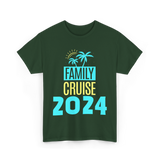 Family Cruise 2024 Travel Vacation T-Shirt - Forest Green