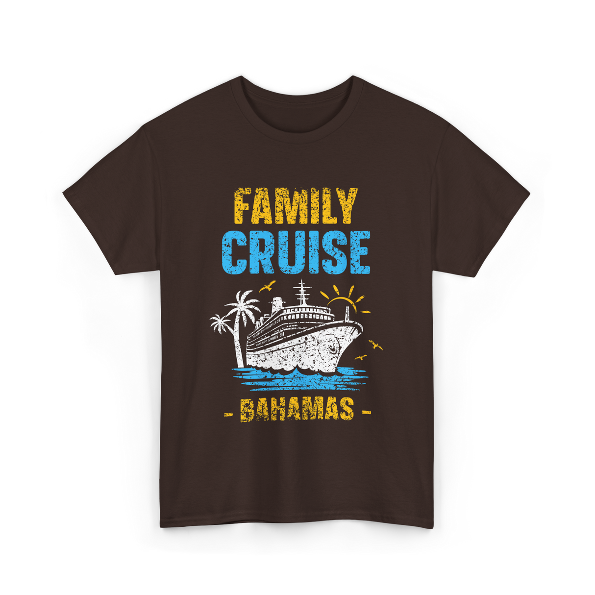 Family Cruise Bahamas Travel T-Shirt - Dark Chocolate