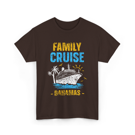 Family Cruise Bahamas Travel T-Shirt - Dark Chocolate