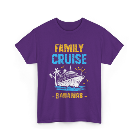 Family Cruise Bahamas Travel T-Shirt - Purple