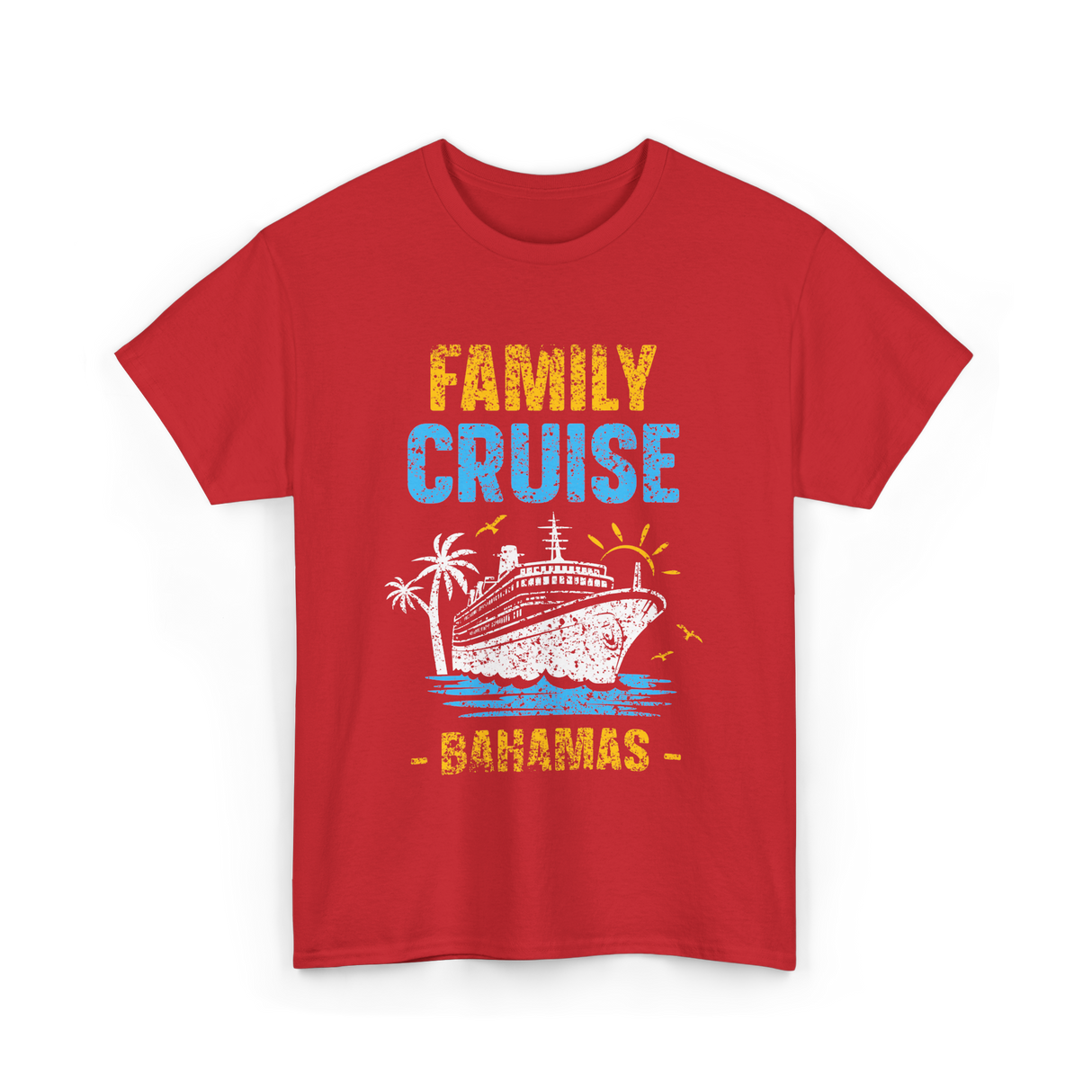 Family Cruise Bahamas Travel T-Shirt - Red