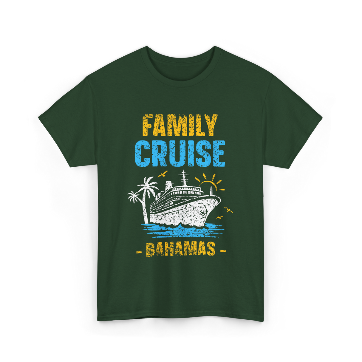 Family Cruise Bahamas Travel T-Shirt - Forest Green