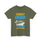 Family Cruise Bahamas Travel T-Shirt - Military Green