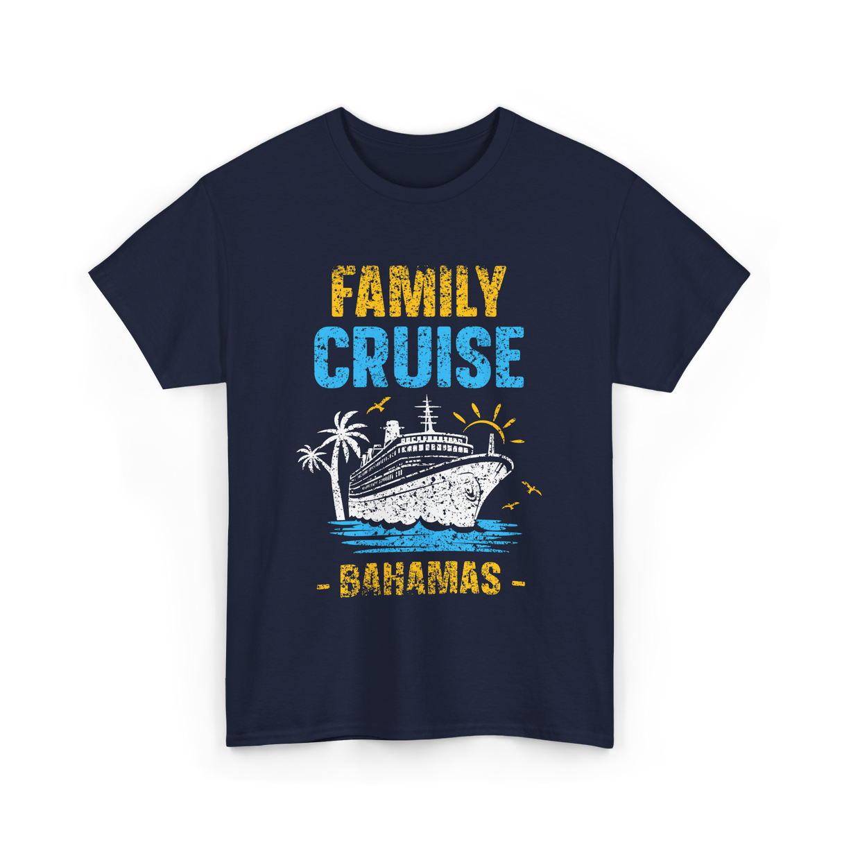 Family Cruise Bahamas Travel T-Shirt - Navy