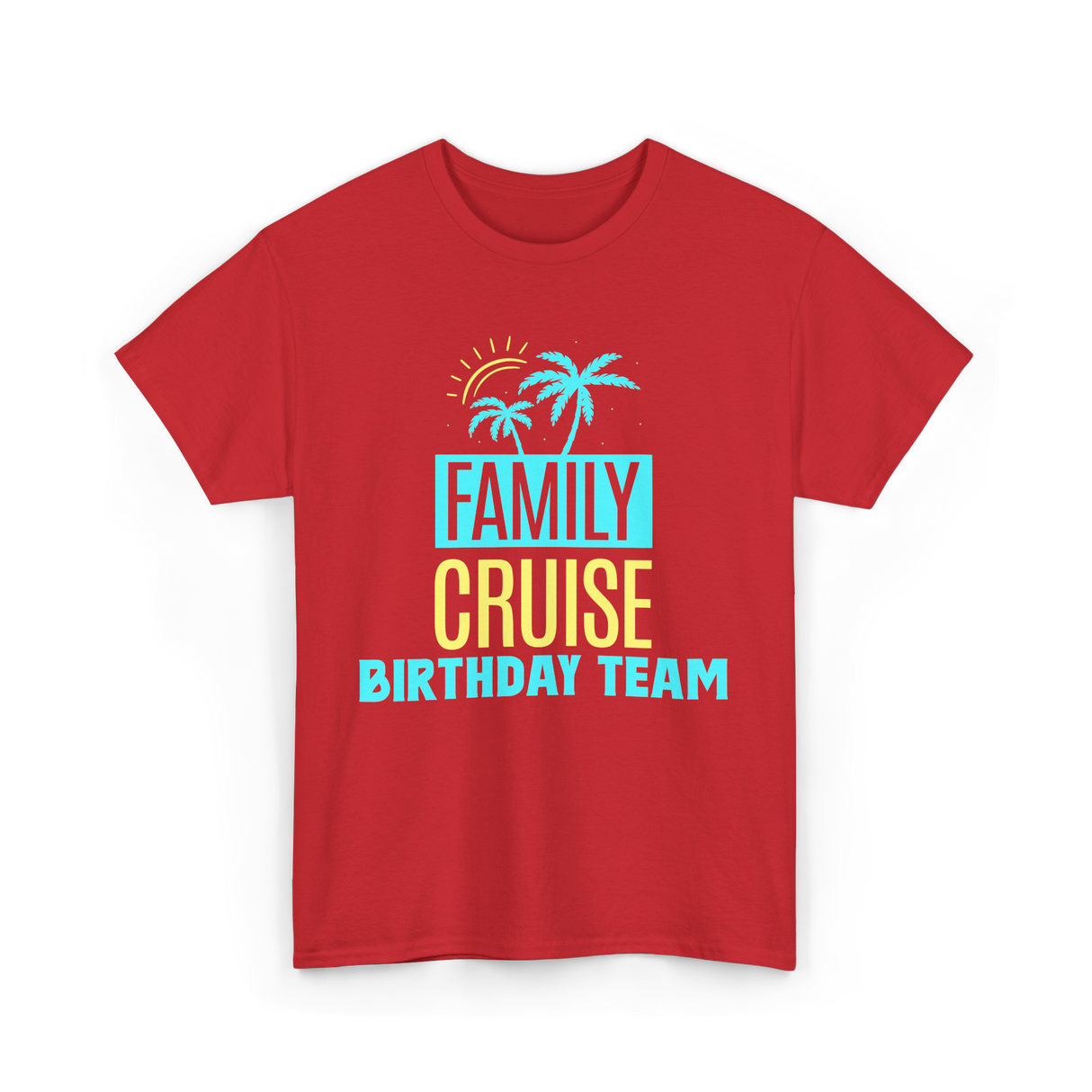 Family Cruise Birthday Team Vacation T-Shirt - Red