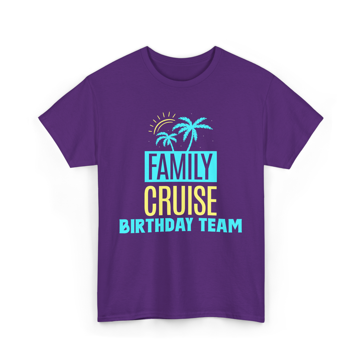 Family Cruise Birthday Team Vacation T-Shirt - Purple