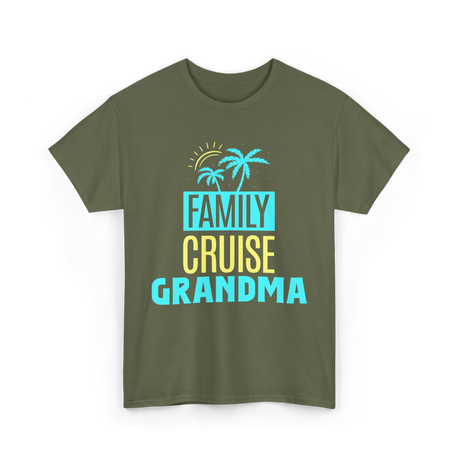 Family Cruise Grandma Travel T-Shirt - Military Green