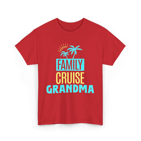 Family Cruise Grandma Travel T-Shirt - Red