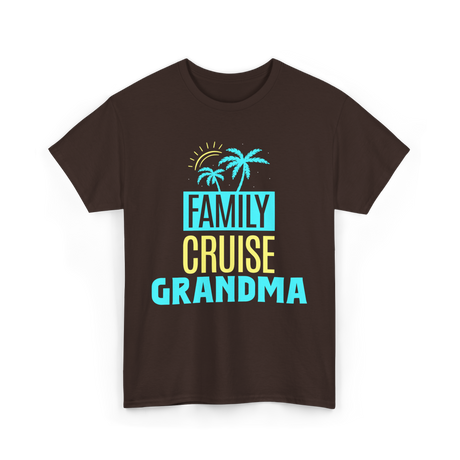 Family Cruise Grandma Travel T-Shirt - Dark Chocolate