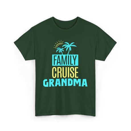 Family Cruise Grandma Travel T-Shirt - Forest Green