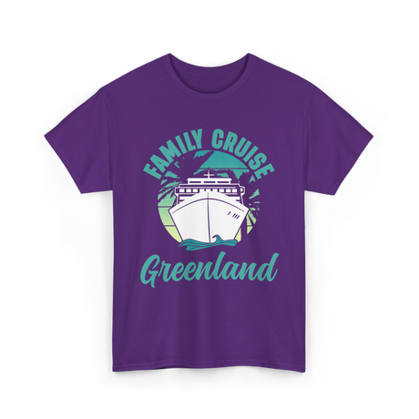 Family Cruise Greenland Travel T-Shirt - Purple