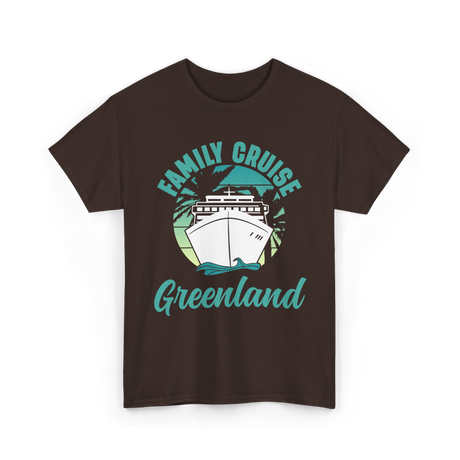 Family Cruise Greenland Travel T-Shirt - Dark Chocolate