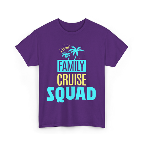 Family Cruise Squad Travel T-Shirt - Purple