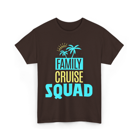 Family Cruise Squad Travel T-Shirt - Dark Chocolate