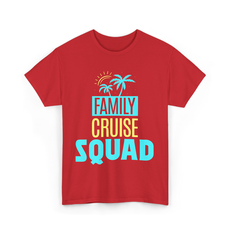 Family Cruise Squad Travel T-Shirt - Red