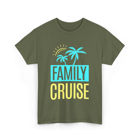 Family Cruise Travel Vacation T-Shirt - Military Green