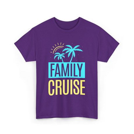 Family Cruise Travel Vacation T-Shirt - Purple