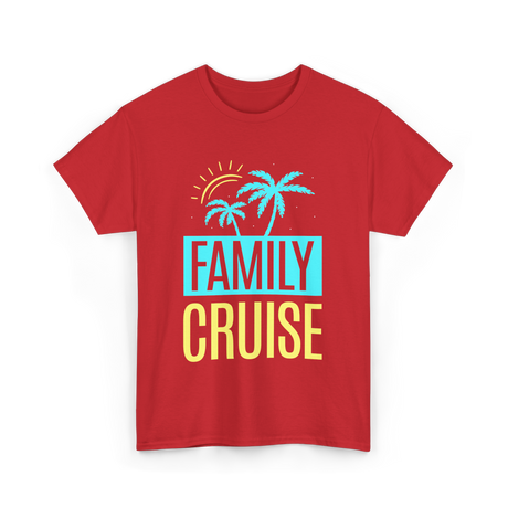 Family Cruise Travel Vacation T-Shirt - Red