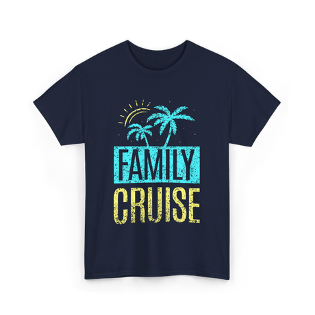 Family Cruise Vacation Travel T-Shirt - Navy