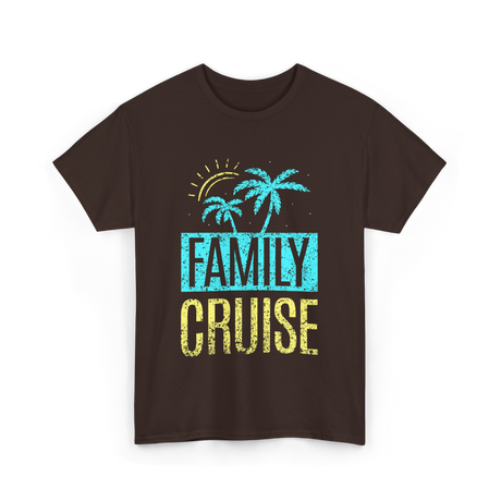 Family Cruise Vacation Travel T-Shirt - Dark Chocolate