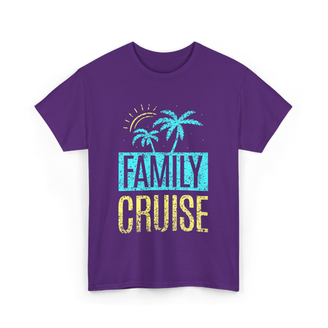 Family Cruise Vacation Travel T-Shirt - Purple