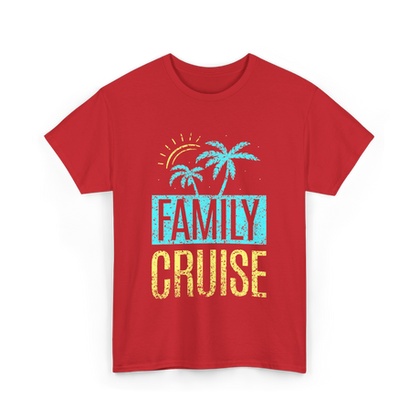 Family Cruise Vacation Travel T-Shirt - Red