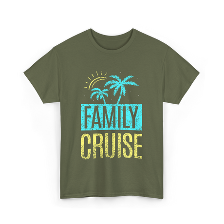 Family Cruise Vacation Travel T-Shirt - Military Green