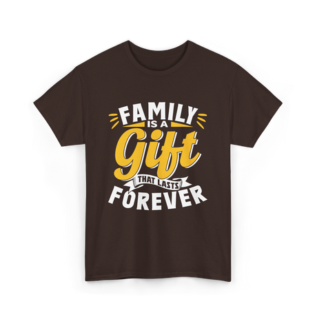 Family is a Gift Family Reunion T-Shirt - Dark Chocolate