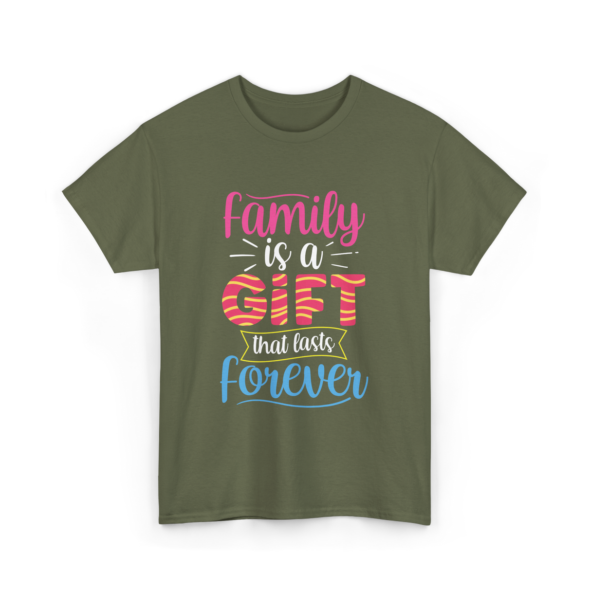 Family Is A Gift Family Reunion T-Shirt - Military Green