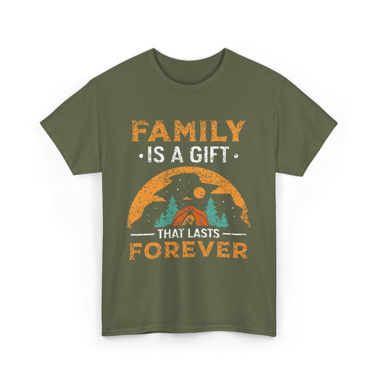 Family Is A Gift Family Reunion T-Shirt - Military Green