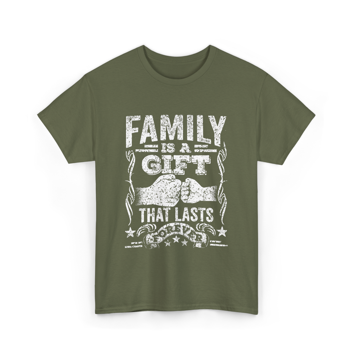 Family Is A Gift Family T-Shirt - Military Green