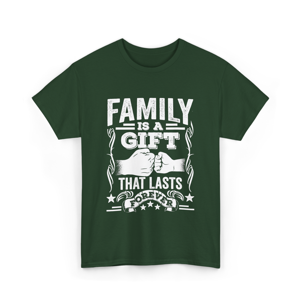 Family Is A Gift Family T-Shirt - Forest Green