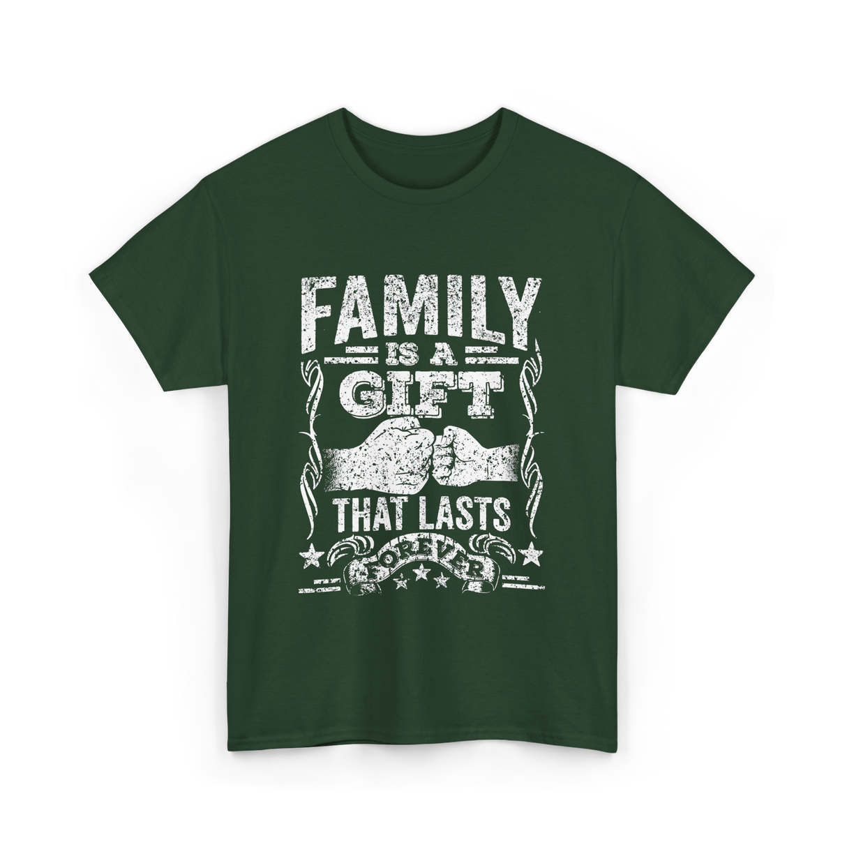 Family Is A Gift Family T-Shirt - Forest Green