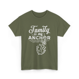 Family is My Anchor Family Reunion T-Shirt - Military Green