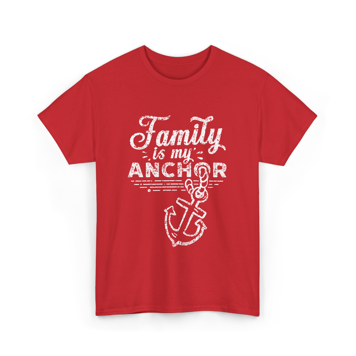 Family is My Anchor Family Reunion T-Shirt - Red