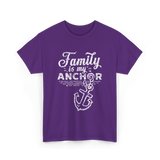 Family is My Anchor Family Reunion T-Shirt - Purple