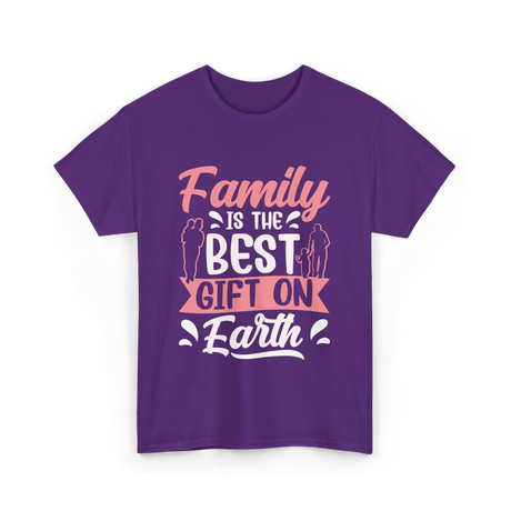 Family Is The Best Family T-Shirt - Purple