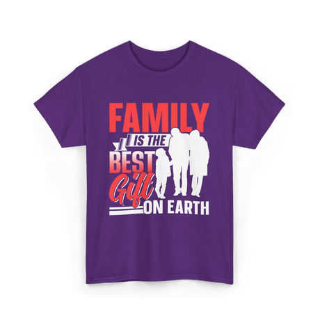 Family Is The Best Family T-Shirt - Purple