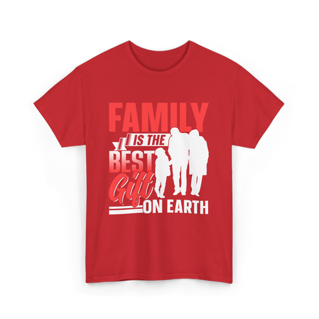 Family Is The Best Family T-Shirt - Red