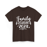 Family Reunion 2024 Family Gathering T-Shirt - Dark Chocolate