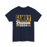 Family Reunion 2024 Gathering T-Shirt - Navy